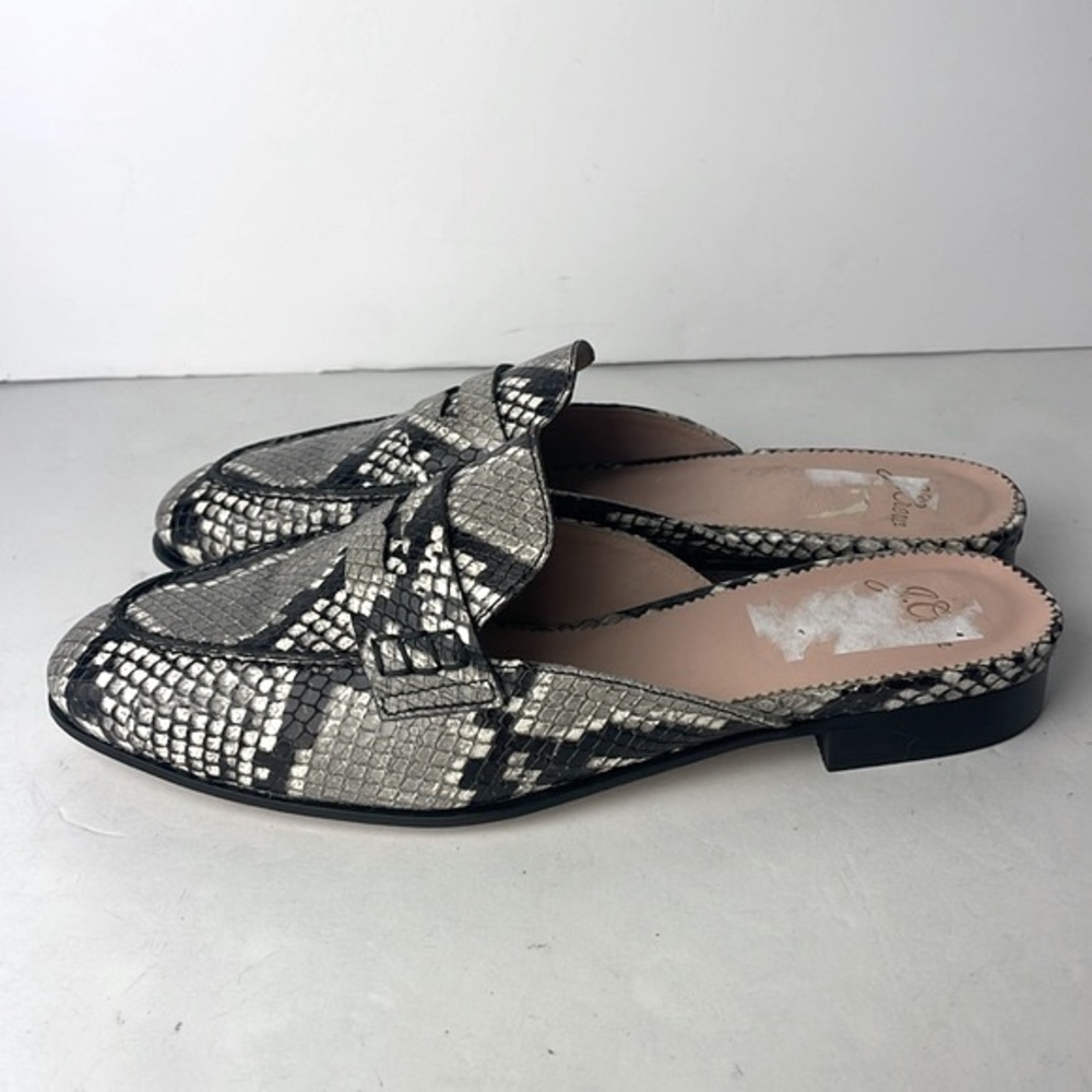 J Crew Academy Snake Print Penny Loafers 7 - Picture 5 of 9